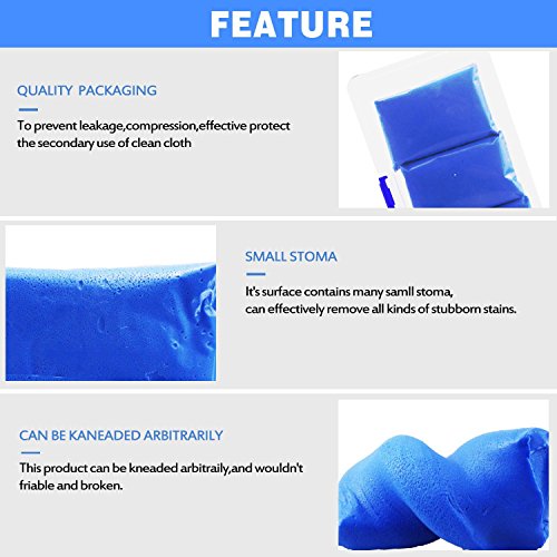 Barra Arcilla, Gifort magic car clay bar detailing cleaner limpiador arcilla Automóvil Barra de la Arcilla (3 Pcs)