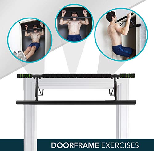 Barra de dominada de la puerta por RPM Power- Heavy Duty Multifuncional Barbilla/Barra de dominada para marcos de puerta, dominadas, Push Ups y otros ejercicios de piso