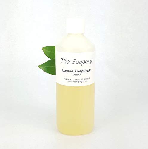Base de jabón líquido Castile, 500 ml, orgánico, sin sulfato de sodio lauril, lauril éter sulfato de sodio ni parabenos