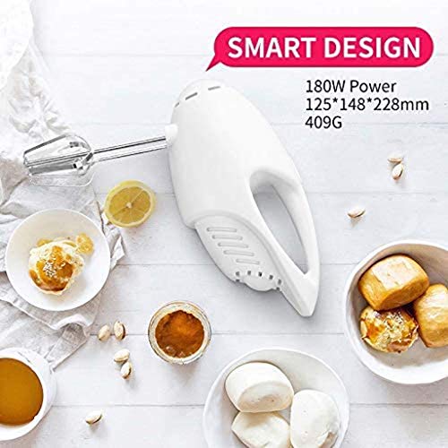 Batidora De Mano Eléctrica, Batidora De Mano Eléctrica Para Hornear Batidora De Mano Turbo De 125 Vatios Mezclador De Pastel De Alimentos Batidora Para Batir + Mezclar Galletas Batidor De Alimentos,