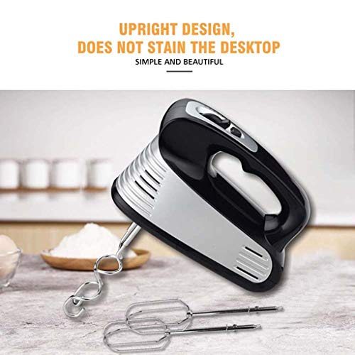 Batidora De Mano Eléctrica Batidoras De Mano Batidora Batidora De Huevos para Hornear 5 Velocidades 200 W con 2X De Acero Inoxidable Y Ganchos para Masa para Hornear En La Cocina Batido De Helado