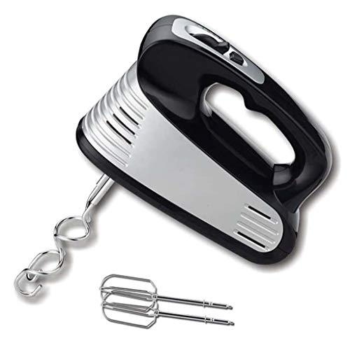 Batidora De Mano Eléctrica Batidoras De Mano Batidora Batidora De Huevos para Hornear 5 Velocidades 200 W con 2X De Acero Inoxidable Y Ganchos para Masa para Hornear En La Cocina Batido De Helado
