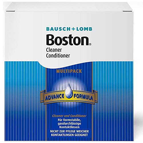 Bausch & Lomb Boston Multi Pack, 3 x 30 ml Limpiador Plus 3 x 120 ml almacenamiento, Inclusive Depósito