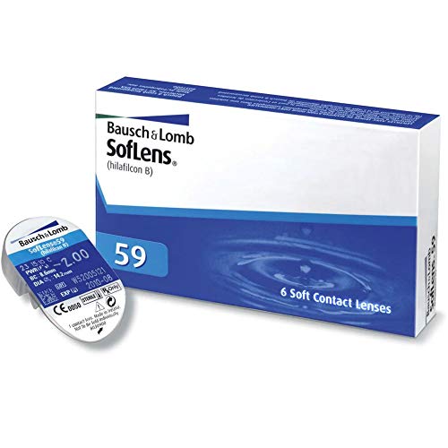 BAUSCH + LOMB - SofLens® 59 - Lentes de contacto de reemplazo mensual - Pack de 6