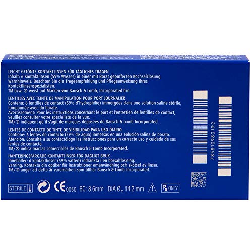 BAUSCH + LOMB - SofLens® 59 - Lentes de contacto de reemplazo mensual - Pack de 6