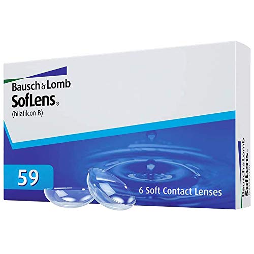 BAUSCH + LOMB - SofLens® 59 - Lentes de contacto de reemplazo mensual - Pack de 6