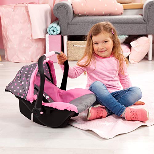 Bayer Design Silla de coche Easy Go, accesorios, Asiento para bebé de Muñecas, color gris hadas y motivos modernos (67966AA) , color/modelo surtido