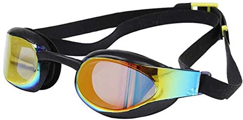 BBGSFDC Gafas de natación for niños Gafas de natación contra la Niebla bajo el Agua Clara visión Anti UV No Fugas Nariz cómodo Puente Gafas de natación (Color : Black)