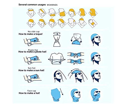 BBSJX Bandana Tube Balacala A Prueba de Viento Deportes al Aire Libre Ciclismo Bicylce Pesca Camping Snowboard Sport Bike Ciclo, para Correr Ciclismo Senderismo Bandana