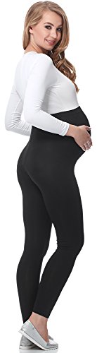 Be Mammy Leggins Premamá Largos Embarazo Lactancia 02(Negro, XL)