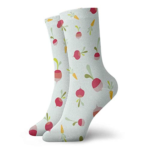 Be-ryl Calcetines Informales de Cebolla y rábano, Calcetines Finos, Tobillo Corto de 30 cm para Exteriores, Correr, atléticos, Viajes