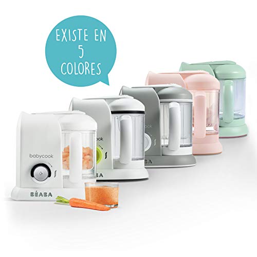Béaba Babycook Solo Robot de cocina infantil 4 en 1, Tritura, cocina y cuece al vapor, Cocción al vapor rápida, Comida casera y deliciosa para bebés y niños, Comida variada para tu bebé