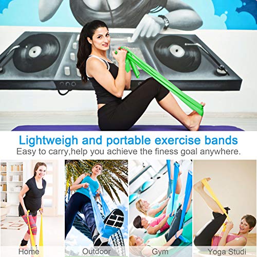 Bearbro Bandas Elasticas Fitness, Cintas Elasticas Fitness con 3 Niveles de Resistencia, Resistencia Bandas de Ejercicios para Yoga, Pilates,Estiramientos, Fisioterapia, Entrenamiento de Fuerz