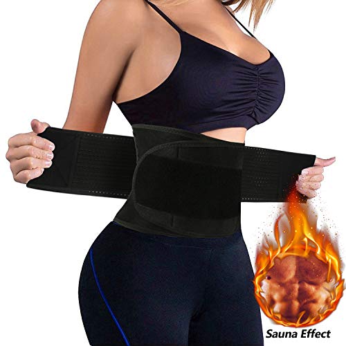 Bearbro Faja Reductora Adelgazante Hombre Neopreno,Faja Lumbar de Trabajo Ajustable Ayuda a Reducir Cintura y Abdomen,Cinturón Transpirable Cintura, Talla Única (Negro)