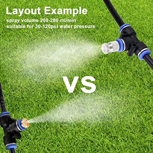 Bearbro Kit Nebulizadores para Terrazas,Sistema de Nebulizacion para Exteriores jardín Pergola, DIY automático riego para Invernaderos, Jardines, Terrazas y Césped(10M)