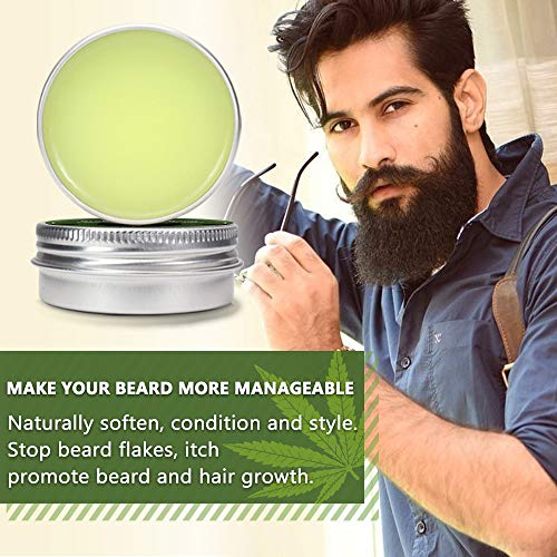 Beard & Hair Growth Hemp Balm, 100% Natural Product Softens Conditions & Promotes Growth 30g