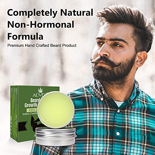 Beard & Hair Growth Hemp Balm, 100% Natural Product Softens Conditions & Promotes Growth 30g