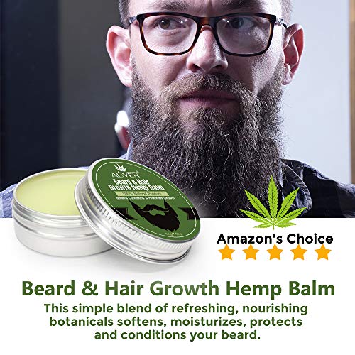 Beard & Hair Growth Hemp Balm, 100% Natural Product Softens Conditions & Promotes Growth 30g