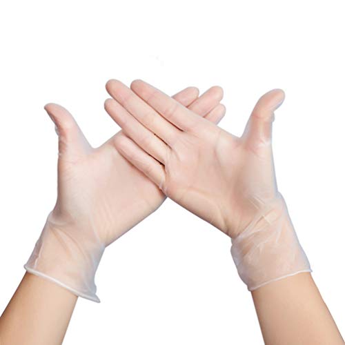 Beaupretty 200 Piezas Guantes Médicos de Nitrilo Examen Desechable Guantes Protectores Médicos Transparentes No Estériles Peluquería Laboratorio Hospital - Talla S