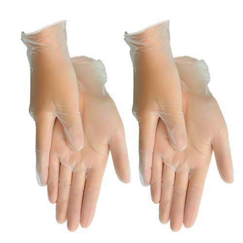 Beaupretty 200 Piezas Guantes Médicos de Nitrilo Examen Desechable Guantes Protectores Médicos Transparentes No Estériles Peluquería Laboratorio Hospital - Talla S