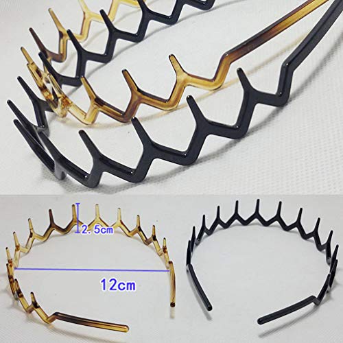 Beaupretty 7Pcs Dientes Peine Diademas Metal Dientes Peine Aro de Pelo Antideslizante Deporte Diadema para Mujeres Niñas (Estilo Aleatorio)