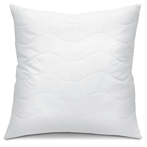 Beautissu Almohada cojín BeauNuit NK - 80x80 cm - Relleno de 800g de Microfibra - Costura Interior - Apto para alérgicos