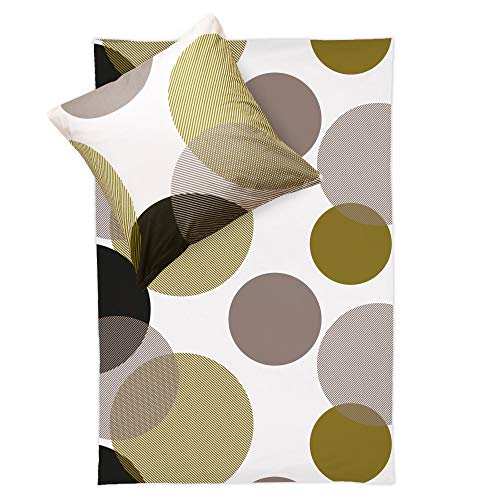 Beautissu Juego de Ropa de Cama NELA Sábanas 100% algodón Funda edredón nórdico 155x220 cm y Funda de Almohada 80x80 cm con Cremallera