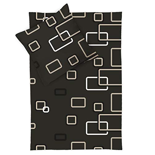 Beautissu Juego de Ropa de Cama Noa Sábanas 100% algodón Funda edredón nórdico 155x220 cm y Funda de Almohada 80x80 cm con Cremallera