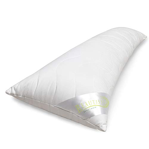 Beautissu Komfort Almohada Lateral 145 cm BeauNuit SK - Cojín Lateral Premium Cool Cojín de Lactancia y Maternidad Almohadón para Embarazadas hipoalergénico ergonómico Made in EU