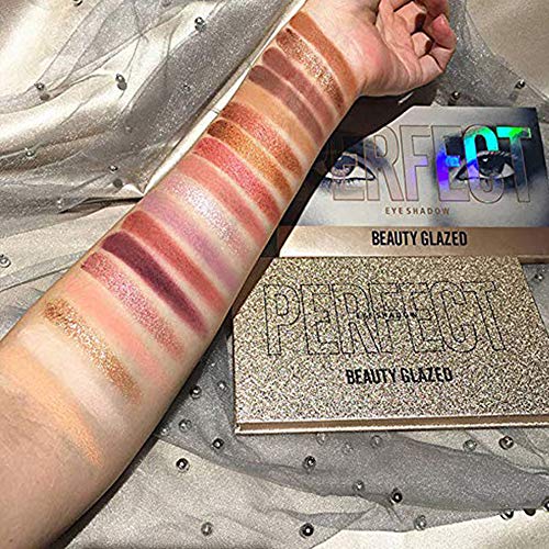 Beauty Glazed 18 Colores Paleta de sombra de ojos Maquillaje Brillo Mate Brillo Metálico Sombra de ojos Paleta de polvo
