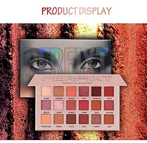 Beauty Glazed 18 Colores Paleta de sombra de ojos Maquillaje Brillo Mate Brillo Metálico Sombra de ojos Paleta de polvo