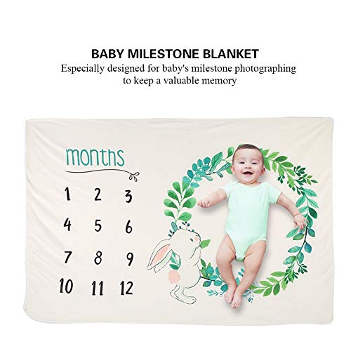 Bebé Mensual Hito Manta Suave Infantil Recién Nacido Apoyos De La Foto Disparos Telón De Fondo Nueva Mamá Baby Shower Ideas De Regalos(#3)