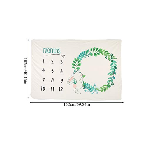 Bebé Mensual Hito Manta Suave Infantil Recién Nacido Apoyos De La Foto Disparos Telón De Fondo Nueva Mamá Baby Shower Ideas De Regalos(#3)