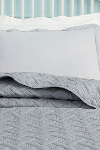 Bedsure Colcha Verano Cama 150 Gris - Colcha Bouti de Primavera y Entretiempo Reverisible, Cubrecama Fina 250x280cm