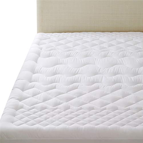 Bedsure Topper Colchón 135x190/200x3cm - Funda Colchón Cama 135 Acolchado de Espuma de 7-Zonas, Protector Colchón Hipoalergénico Suave Transpirable de Microfibra
