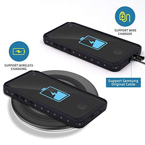 Beeasy Funda Samsung Galaxy S10,Impermeable 360 Grados Protección IP68 Carcasa Antigolpes Rígida Robusta Antigravedad Resistente al Impacto Militar Duradera Blindada Fuerte Seguridad Case Cover,Negro