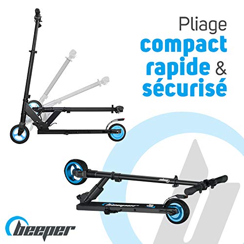 BEEPER Scooter Patinete eléctrico 6 Pulgadas 250W 25,2V 4Ah, Unisex Adulto, Lite FX1L4, Dimensions : 90 x (76-97) x 43 cm