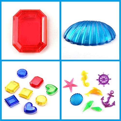 Beetest ES Juguetes Piscina Niños, 37 Unids Divertido Buceo Submarino Torpedo Anillo De Algas De Diamante Juguetes De Shell Pulpo Círculos de Buceo Medusas Palo de Buceo para Niños Niñas Piscina