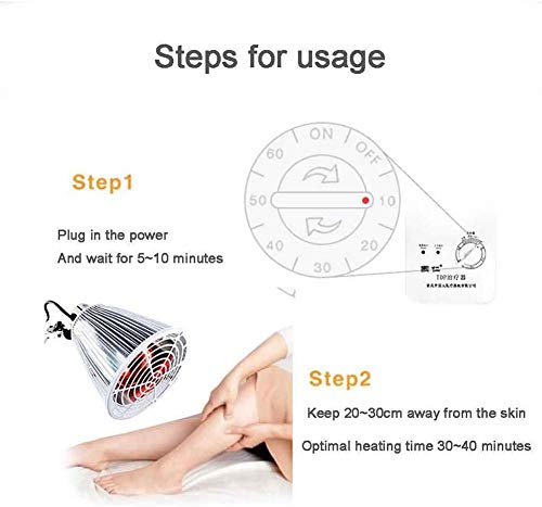 BEIAKE TDP Lámpara De Infrarrojos Lejanos Lámpara De Terapia De Escritorio Instrumento De Fisioterapia Multifuncional Lámpara De Calentamiento para Alivio del Dolor De Cuello Y Hombros