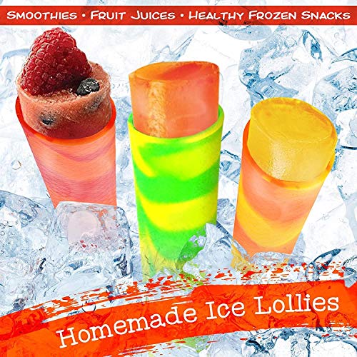BEILENING Moldes para Hielo moldes de Helado moldes para Hacer Polos de Hielo Helado Zumo batido Yogur 6 Colores Surtidos para Hacer Alimentos saludables para Tus Hijos (Coloridos)
