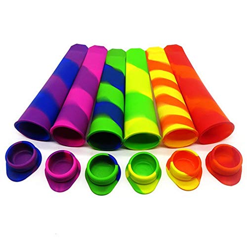 BEILENING Moldes para Hielo moldes de Helado moldes para Hacer Polos de Hielo Helado Zumo batido Yogur 6 Colores Surtidos para Hacer Alimentos saludables para Tus Hijos (Coloridos)