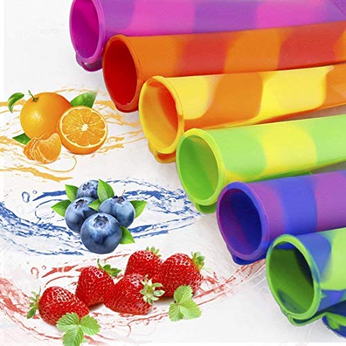 BEILENING Moldes para Hielo moldes de Helado moldes para Hacer Polos de Hielo Helado Zumo batido Yogur 6 Colores Surtidos para Hacer Alimentos saludables para Tus Hijos (Coloridos)