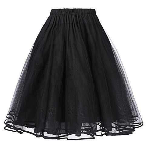 Belle Poque Falda de Tul Falda tutú Plisada Falda Corta de Baile Vintage para cóctel de Carnaval Boda de Gran tamaño CL8922-1