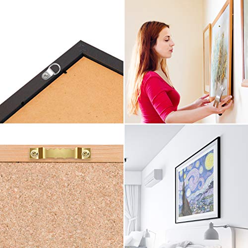 Belle Vous Kits para Colgar Cuadros (415 Piezas) - Colgador de Sierra y Aros en D para Fotos con Tornillos – Cuelga Cuadros Perfecto para Colgar Marcos de Fotos Pesados y Decoración