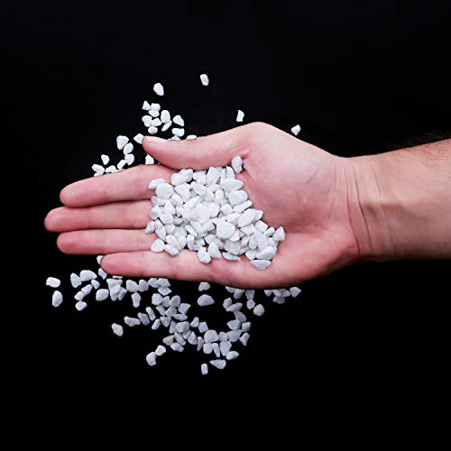 BELLE VOUS Piedra Decorativa - 3,6kg Mini Piedra Jardin Blanca Grava Decorativa Relleno Jarrón (1,2 cm) - Piedras Macetas, Decoracion Hogar, Tazón, Piedra Blanca Decorativa Florero