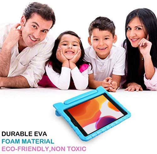 BelleStyle Funda para iPad 2018/2017 9.7 Pulgada - EVA Prueba de Choques Protector Niños Case Convertible Manejar Cubierta de Soporte para iPad 9.7 Pulgadas 2018/2017, iPad Air 2 y iPad Air (Azul)