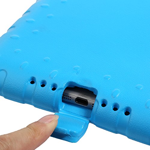 BelleStyle Funda para iPad 2018/2017 9.7 Pulgada - EVA Prueba de Choques Protector Niños Case Convertible Manejar Cubierta de Soporte para iPad 9.7 Pulgadas 2018/2017, iPad Air 2 y iPad Air (Azul)