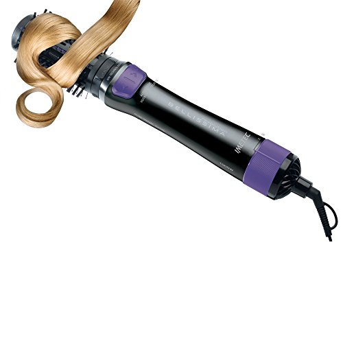 Bellissima Imetec Revolution BHS4 100 Cepillo de Aire Modelador, 2 Cepillos de 40 y 50 mm, Sentido de Rotación Doble, Tecnología de Iones, Potencia 1000 W, Revestimiento de Cerámica, Negro y Violeta