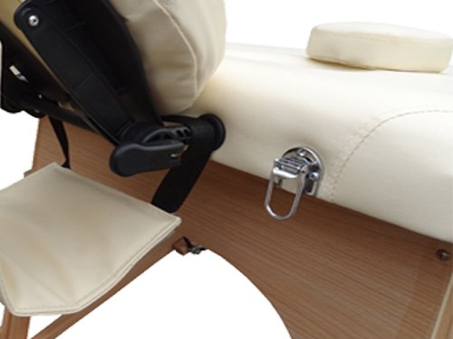 Beltom Camilla de Masaje 2 Zonas portatil Mesa Cama Banco Plegable Reiki Fsioterapeuta - Crema