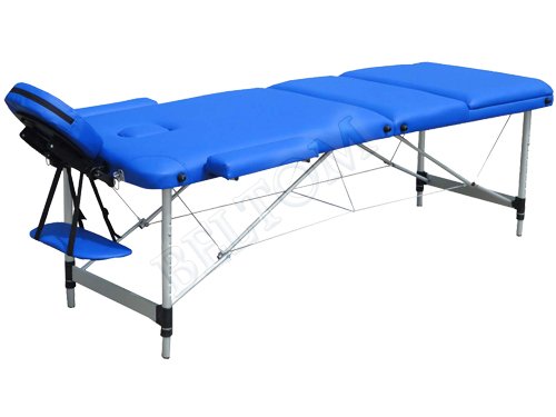 Beltom Camilla de Masaje 3 Zonas Aluminio portatil Mesa Cama Banco Plegable masajista - Azul
